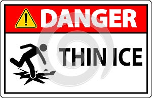 Water Safety Sign Danger - Thin Ice