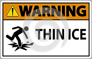 Water Safety Sign Danger - Thin Ice