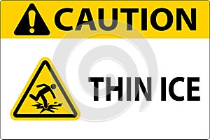 Water Safety Sign Danger - Thin Ice