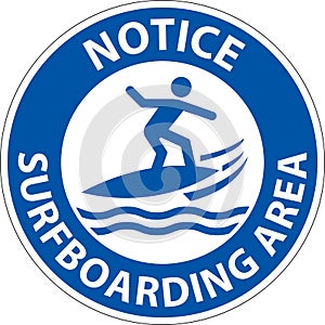 Water Safety Sign Notice - Surfboarding Area