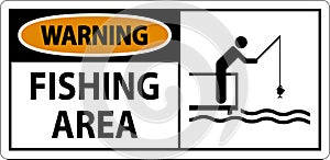 Water Safety Sign Warning -Fishing Area photo