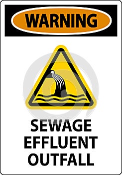 Water Safety Sign Warning - Sewage Effluent Outfall