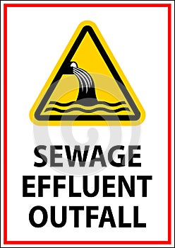 Water Safety Sign Warning - Sewage Effluent Outfall