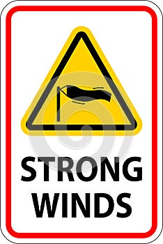 Water Safety Sign Warning - Strong Winds