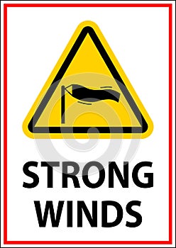 Water Safety Sign Warning - Strong Winds