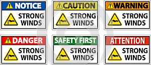 Water Safety Sign Warning - Strong Winds