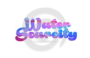 water scarcity pink blue color word text logo icon