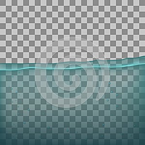 Water, sea, ocean with transparency on transparent background.