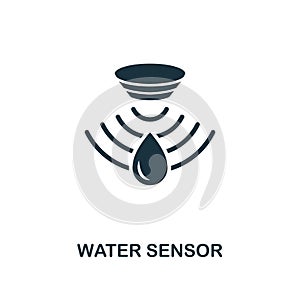 Water Sensor icon. Monochrome style design from sensors icon collection. UI and UX. Pixel perfect water sensor icon. For web desig photo