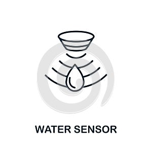 Water Sensor outline icon. Thin line style from sensors icons collection. Pixel perfect simple element water sensor icon for web