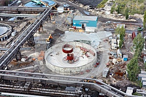 Water sewage station under construction