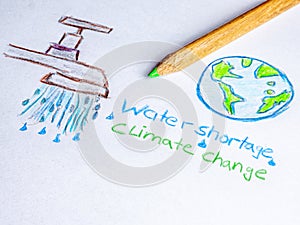 Water Shortage Climate Change on a paper