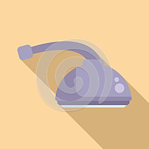 Water shower head icon flat vector. Spa faucet