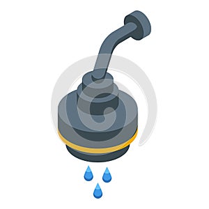 Water shower head icon isometric vector. Bathroom rain