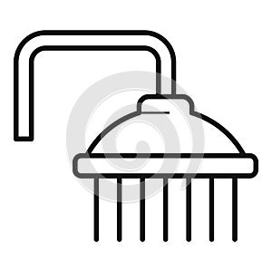 Water shower head icon outline vector. Spa faucet
