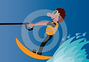 WaterSkiing on the beach