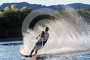 Water skiing in Parker Arizona