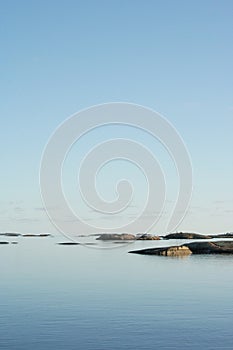 Water, sky, rocks