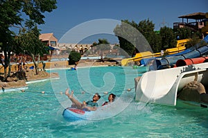 Water Slide in Aquapark Resort in Egipt