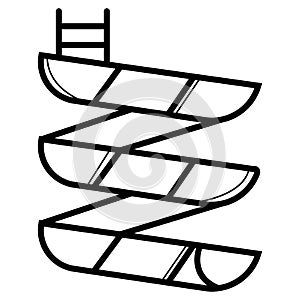 Water slide vector icon