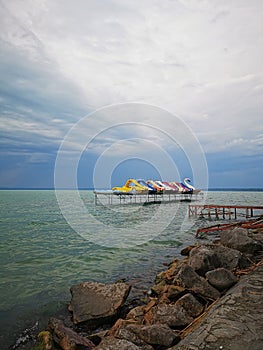 Water slides in Lake Balaton