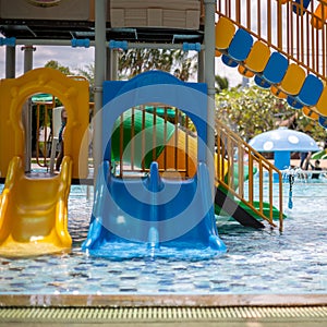 Water slides at the public water park