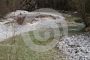 Water small alpine river