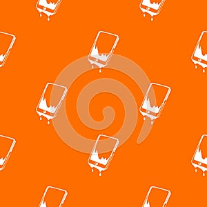 Water smartphone pattern vector orange