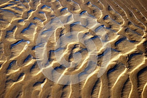 Water-smoothed sand pattern