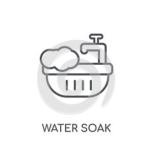 Water soak linear icon. Modern outline Water soak logo concept o