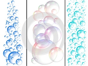 Agua a jabón burbujas 