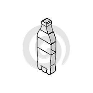 water soda plastic bottle isometric icon vector illustration