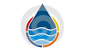 Water Solution Logo Design Template
