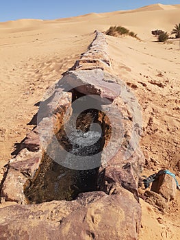 Water source in Algerian Desert