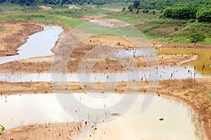 Water source exhaustion, drought land, water security