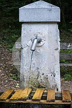 Water source near the old castle in Baden-Baden