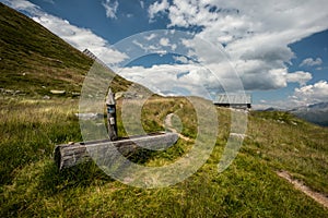 Water source on a Swiss alp