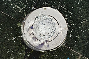 Water source thrown up from the ground