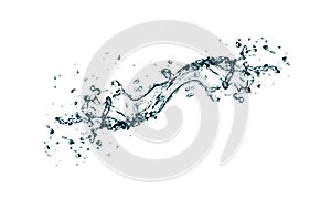 Water splash or bubbles. water textured background. Isolated on white background.