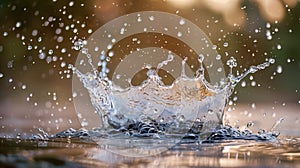 Water splash captured in high detail photo