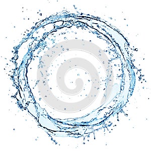 Water Splash In Circle - Round Shape photo