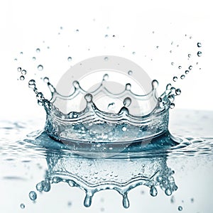 Water Splash Crown isolated on white background