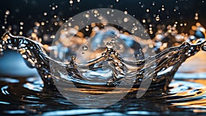 water splash in water a crown made of water