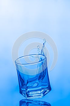 Water splash in a glass