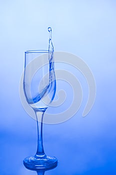 Water splash in a glass