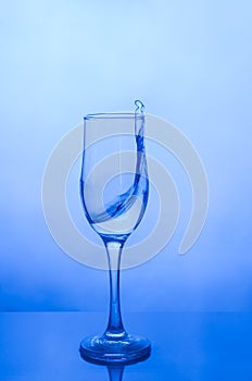 Water splash in a glass