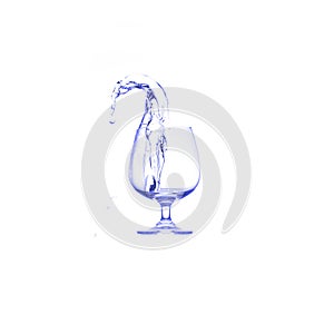 Water splash in glasses