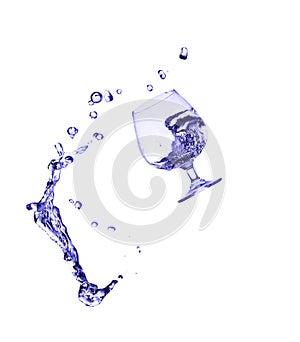 Water splash in glasses