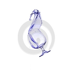 Water splash in glasses