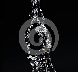 Water splash with hole